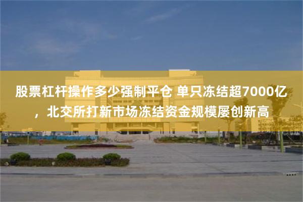 股票杠杆操作多少强制平仓 单只冻结超7000亿，北交所打新市场冻结资金规模屡创新高