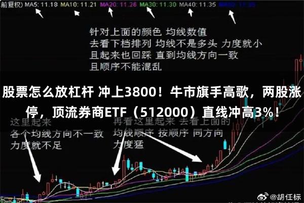 股票怎么放杠杆 冲上3800！牛市旗手高歌，两股涨停，顶流券商ETF（512000）直线冲高3%！